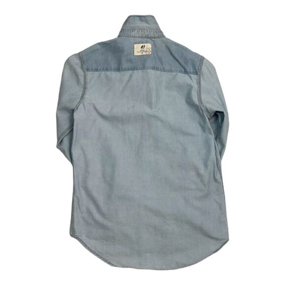 91 Denim Women’s Blue  Casual Denim Shirt Blouse. Size Small. - Picture 6 of 12